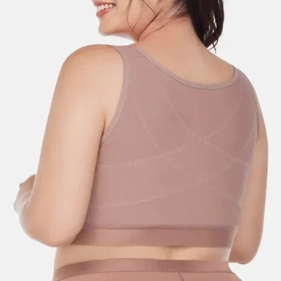 M-2XL POST SURGERY COMFORT SUPPORT BACK FAT SHAPER SECURE HOOK COMPRESSION BRA - Picture 7 of 7